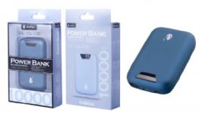POWERBANK ZODIC 10000 MAH , 2 USB CON INDICADOR LED, AZUL